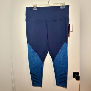 NWT Zella blue high waist leggings Size XL